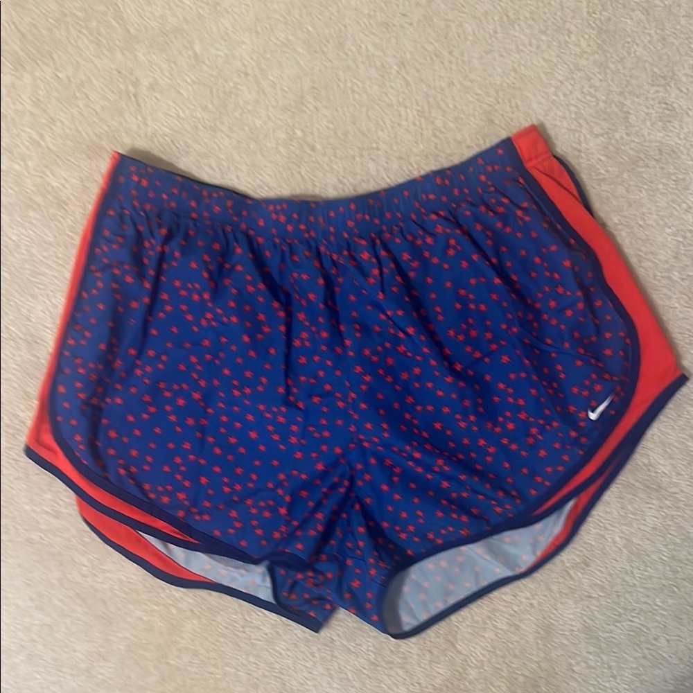 Nike Women's Blue and Red Running Shorts